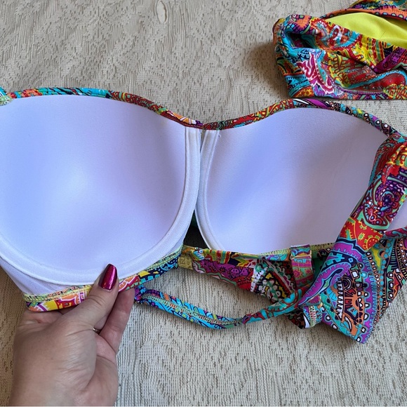 Bleau Rod Beattie bohemian paradise shirred convertible bikini - Picture 14 of 15